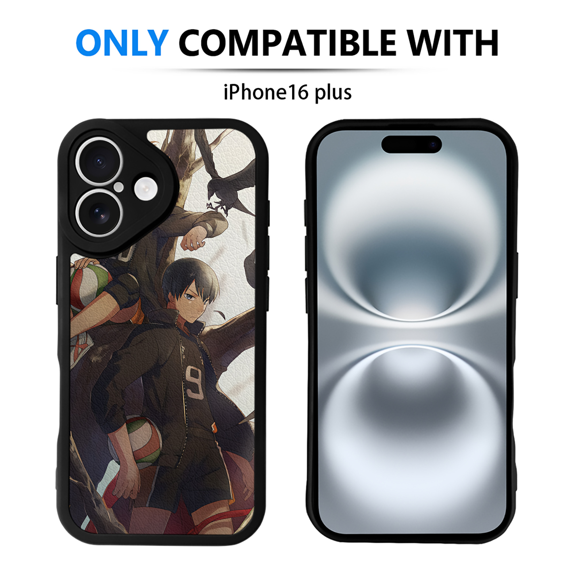 （画像用） ハイキュー!! Haikyu!! 【iPhone 16シリーズ対応】シリコンスマホケース（レザー調） 材質：シリコン